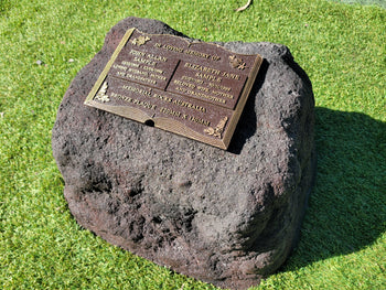 Memorial Rock Urn 1872 Large Double Charcoal/ Black